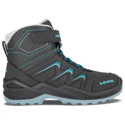 LOWA Boots MADDOX WARM GTX MID - GRAPHITE/AQUAMARINE Clearance